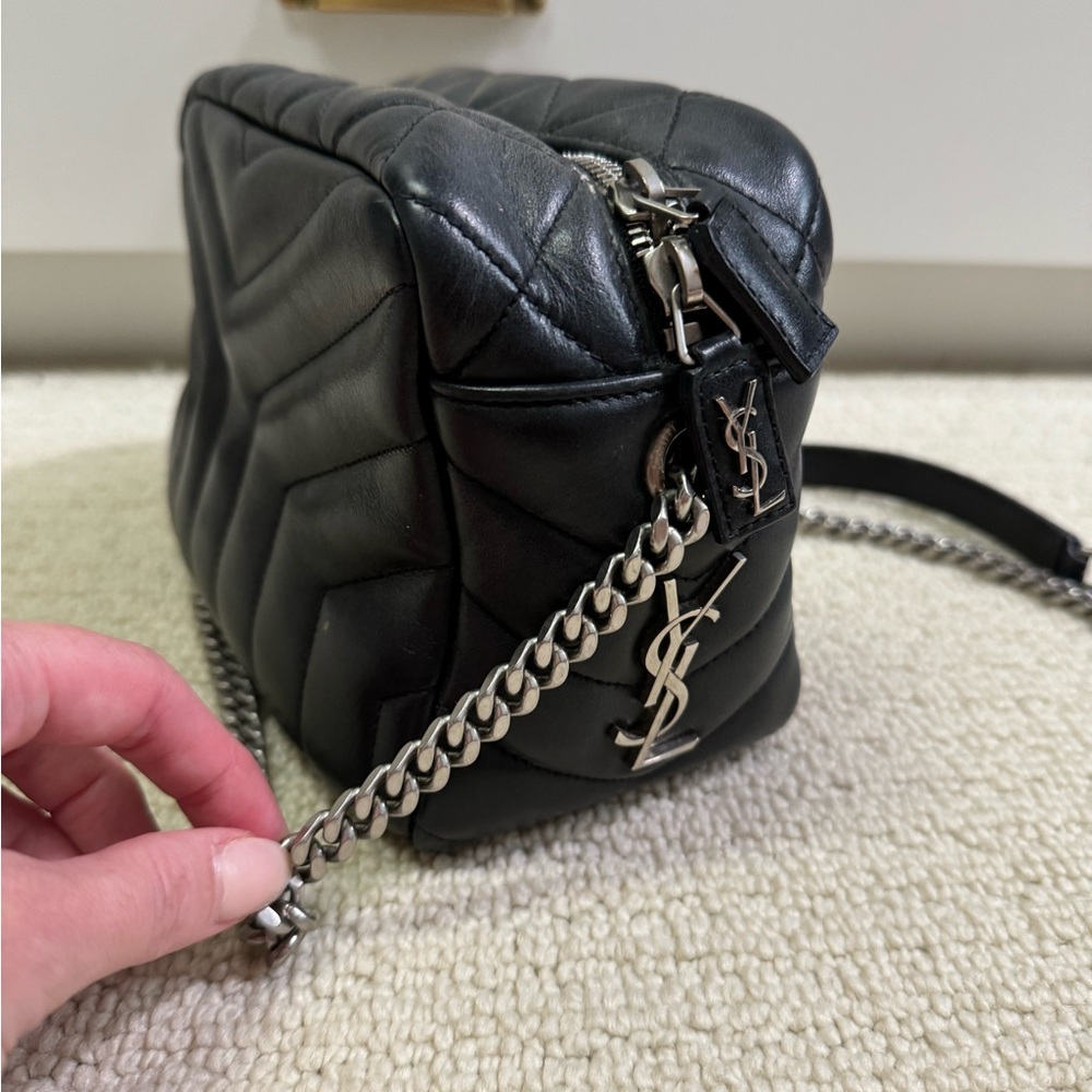 Saint Laurent Small Loulou
Leather Bowling Bag